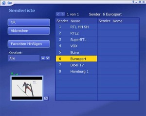 Senderliste Senderliste